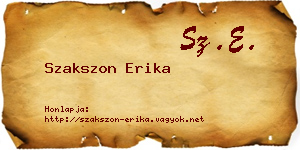 Szakszon Erika névjegykártya